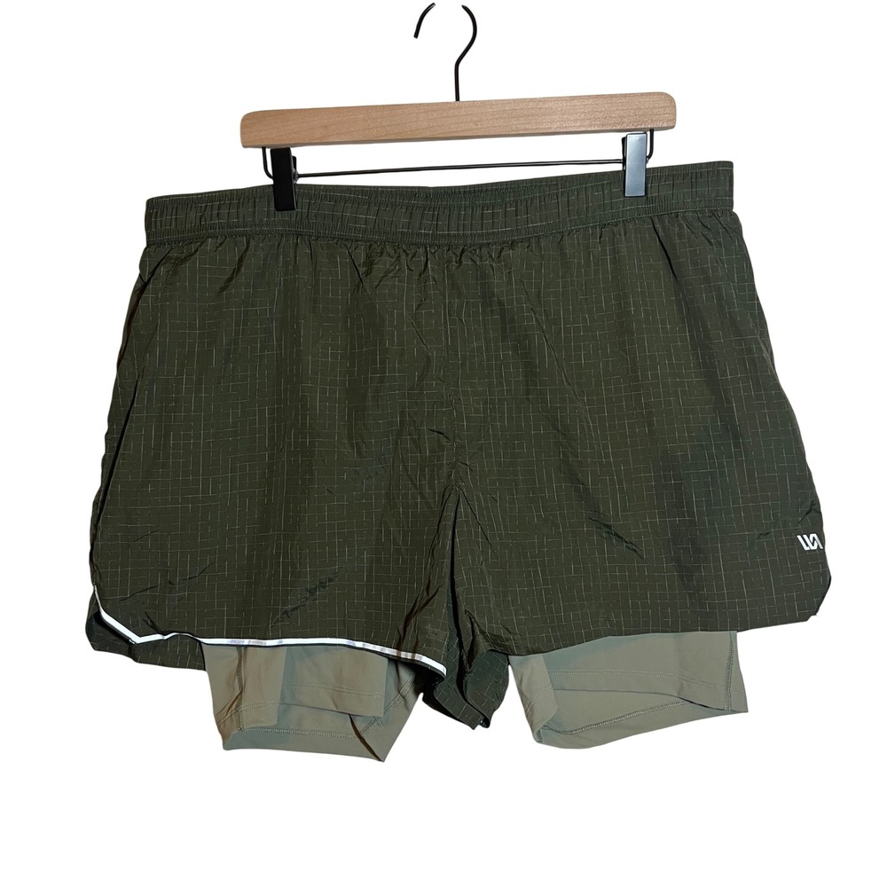 VRST Mens Elevated Hybrid Run Short Forest Night Green XL MAX100406 NWT - Picture 2 of 13